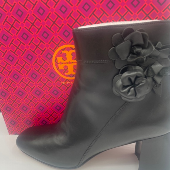 Tory Burch Blossom Black Booties - Picture 6 of 8